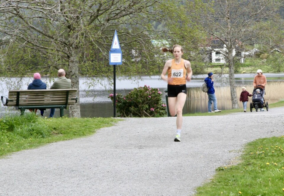 Kvinneklassen på 3 km blei vunnet av Janne Elin Vatnaland. Foto: Helge Fuglseth 3km_Janne_Elin_Vatnaland