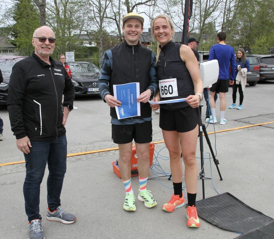De to andre vinnerne var Petter Hørthe (3km) og Camilla Ytterland (5km) med startnummer 660. Foto: Helge Fuglseth Hoerthe_Ytterland